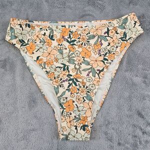 Cupshe Bikini Bottom‎ Womens Medium Multicolor Floral Print Swimwear Beach NEW
